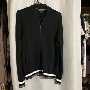 Banana Republic black zip-up cardigan sweater